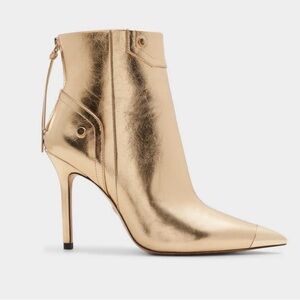 ALDO Nilita Gold Stiletto Ankle Boot